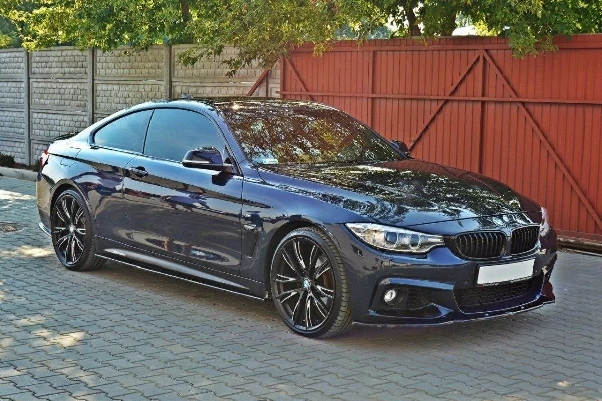 Seitenschweller Ansatz Für BMW 4er Coupe / Gran Coupe / Cabrio M-Paket F32 / F36 / F33 Schwarz Hochglanz