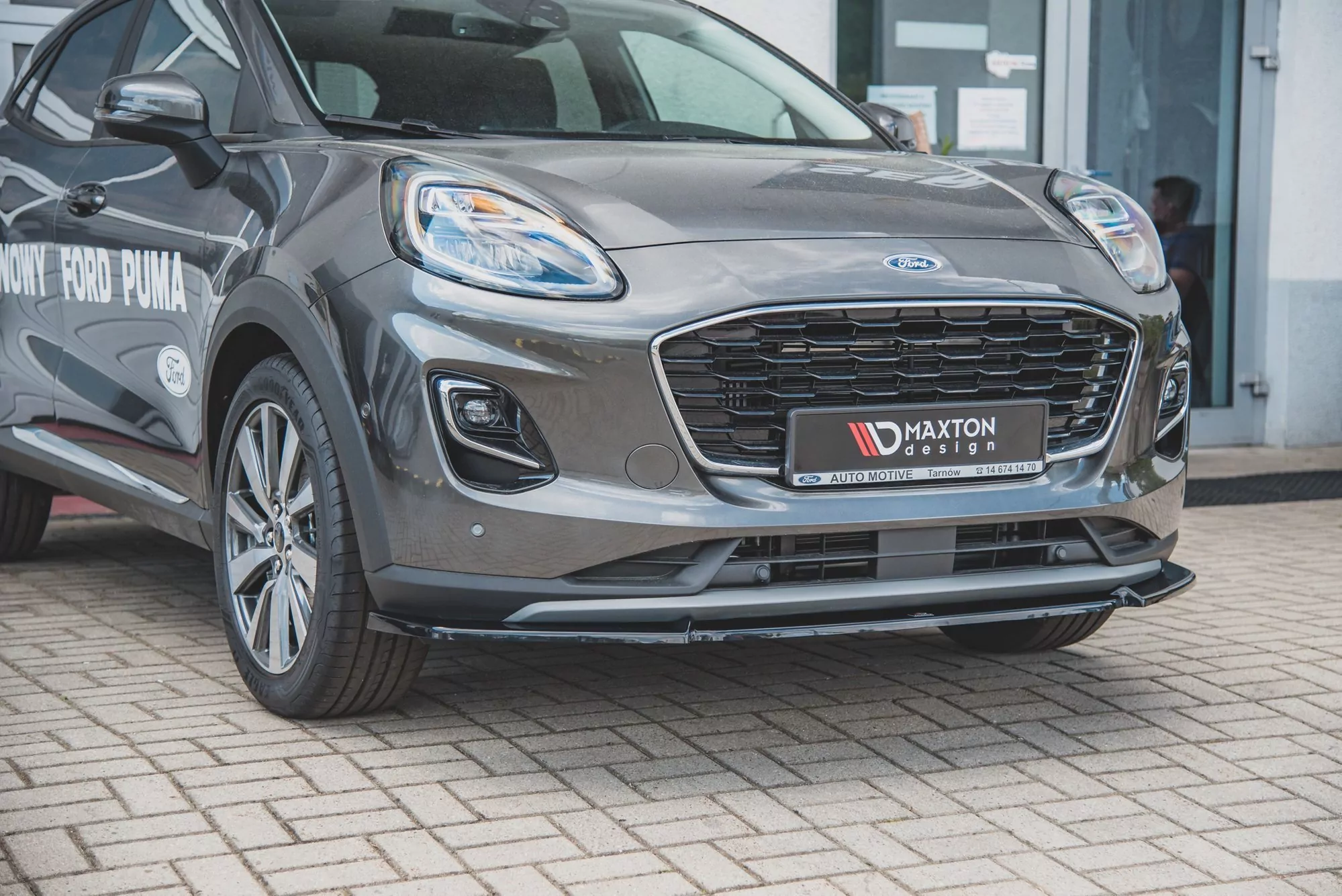 Front Ansatz Passend Für Ford Puma  Schwarz Hochglanz