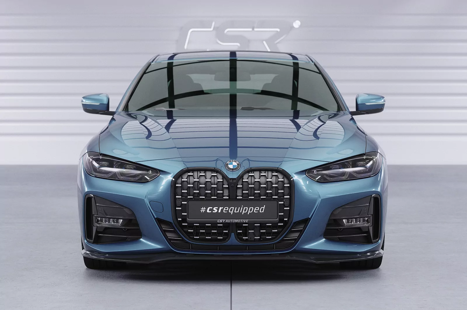 Cup-Spoilerlippe mit ABE für BMW 4er (G22/G23) M-Paket und M440 CSL524 Schwarz Strukturiert