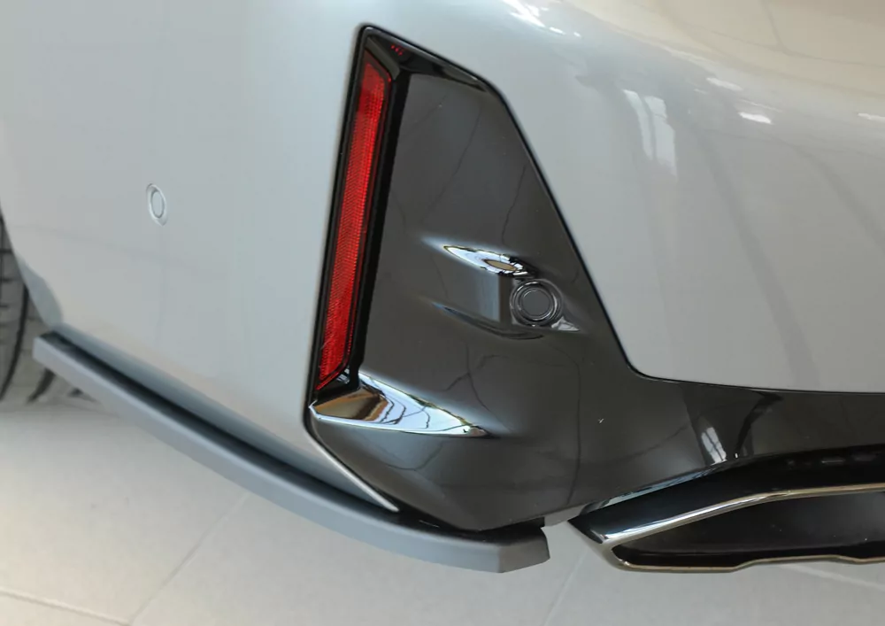 Rieger Heckschürzenansatz seitlich links matt schwarz für BMW 3er G21  (G3K) Touring 07.22- (ab Facelift) LCI