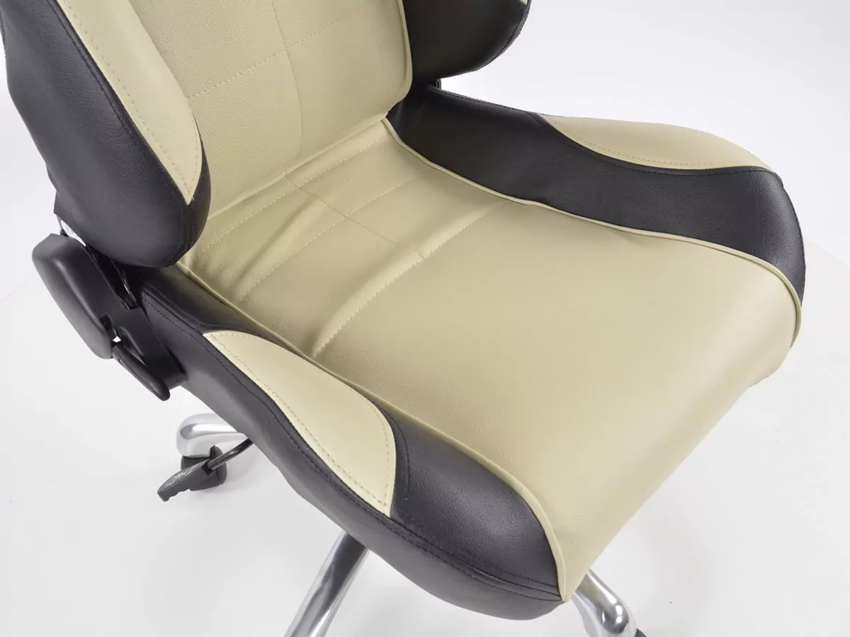 FK Sportsitz Bürodrehstuhl Baltimore schwarz/beige Chefsessel Drehstuhl Bürostuhl