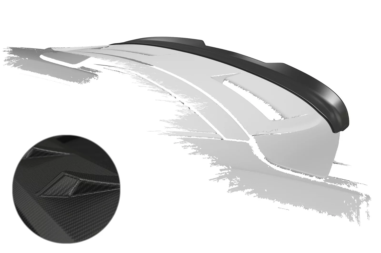 Heckflügel mit ABE für Ford Focus MK2 ST HF821-M Carbon Look (matt)