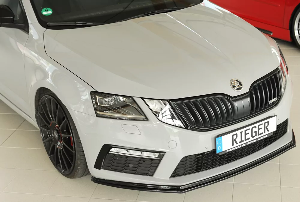 Rieger Spoilerschwert für Skoda Octavia RS (5E) | Combi 02.17- (ab Facelift) für orig. RS-Frontschürze