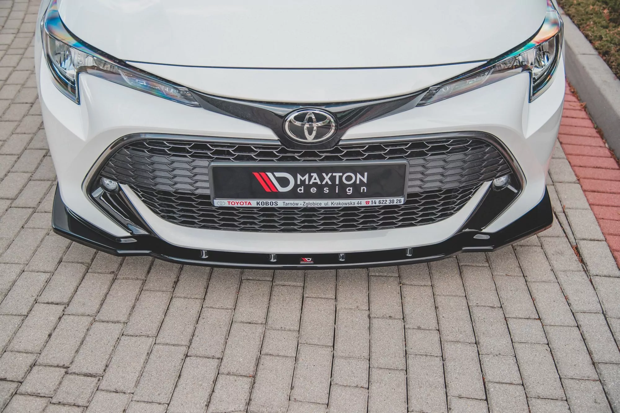 Front Ansatz Passend Für V.1 Passend Für Toyota Corolla XII Touring Sports/ Hatchback Schwarz Hochglanz Schwarz Hochglanz
