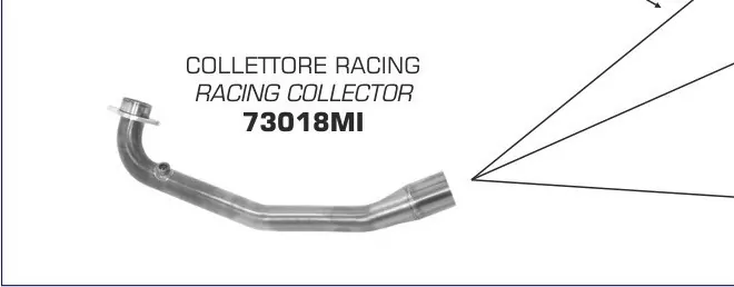 73018MI-Arrow Krümmer Ohne Kat Kymco XCITING 400i S 18-19