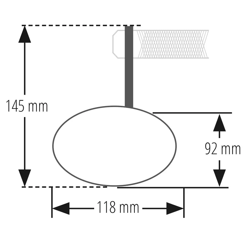 HIGHSIDER pro Lenkerendenspiegel Esagano-RS Schwarz/Schwarz Kurz (1Stck.)