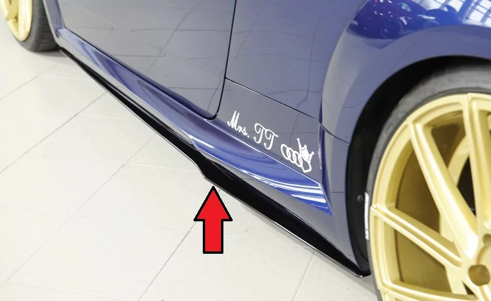 Rieger Seitenschwelleransatz für Audi TT RS (8J/8J1-FV/8S) | Roadster 05.16-08.18 (bis Facelift) nur für S-Line-Schweller auch TTS / TT-RS