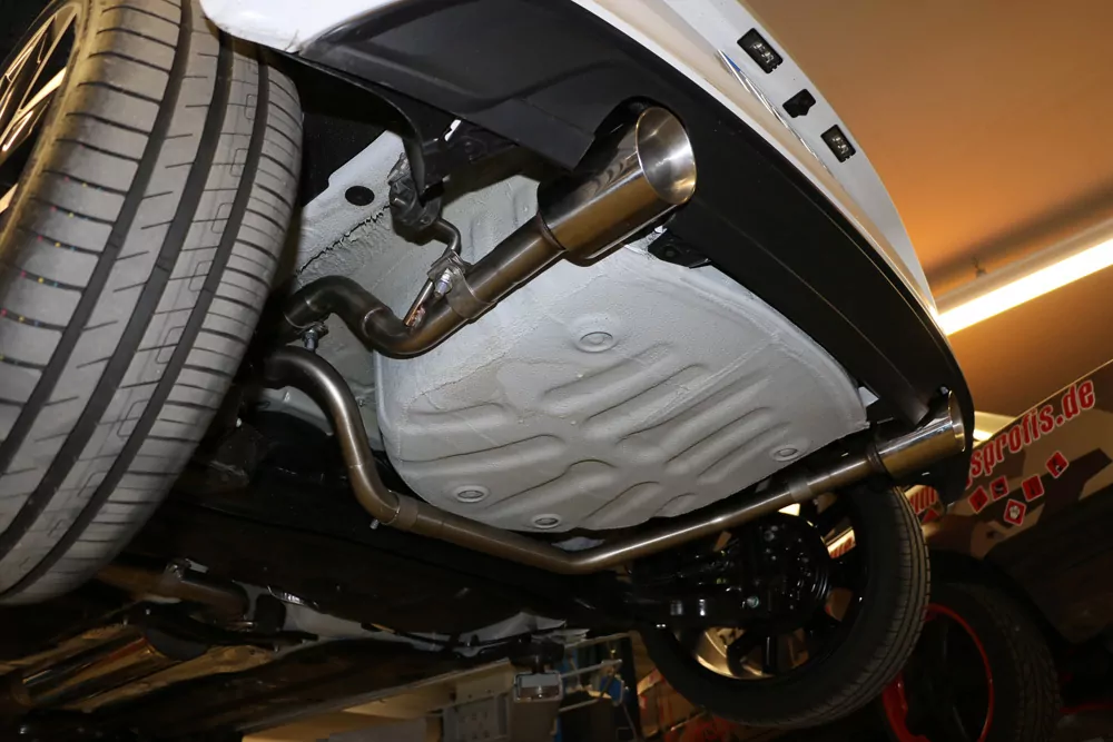 VW UP GTI  Endrohrsystem rechts/links passend auf originalen oder FOX-Endschalldämpfer - 1x90 Typ 25 rechts/links