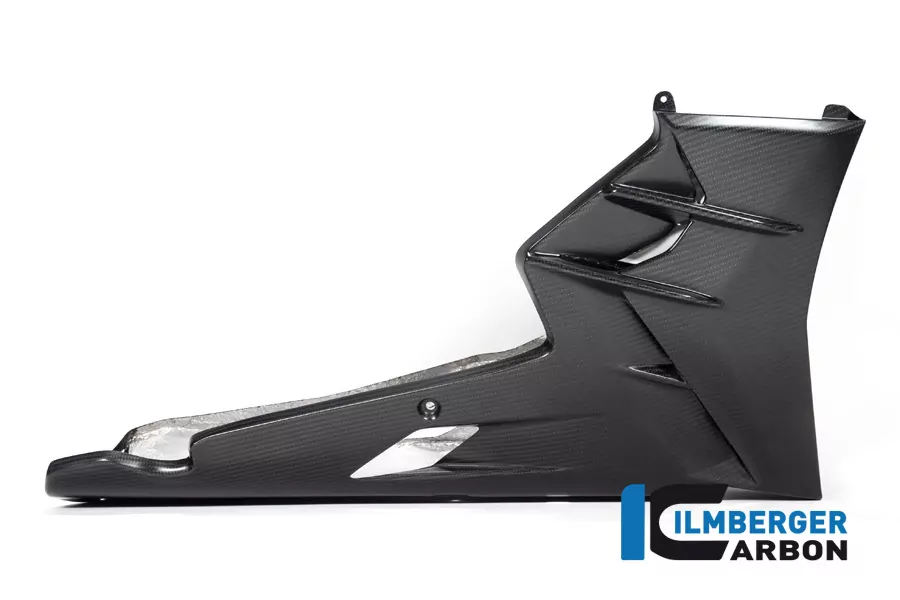 Ilmberger Carbon Motorspoiler komplett lange Version matt für Aprilia Tuono V4 2021-