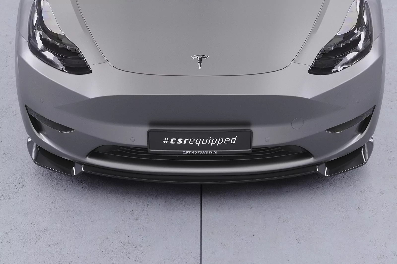 Cup-Spoilerlippe mit ABE für Tesla Model Y CSL620 Schwarz Strukturiert