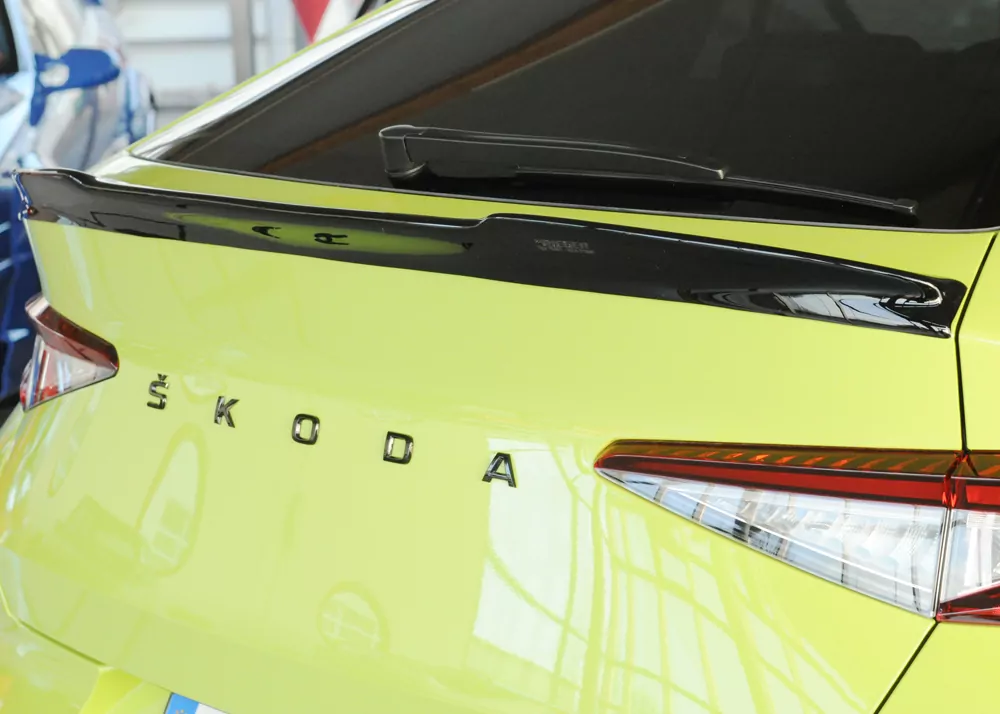 Rieger Heckklappenspoiler glanz schwarz für Skoda Enyaq iV RS (NY) Coupé (5AC) 07.21-