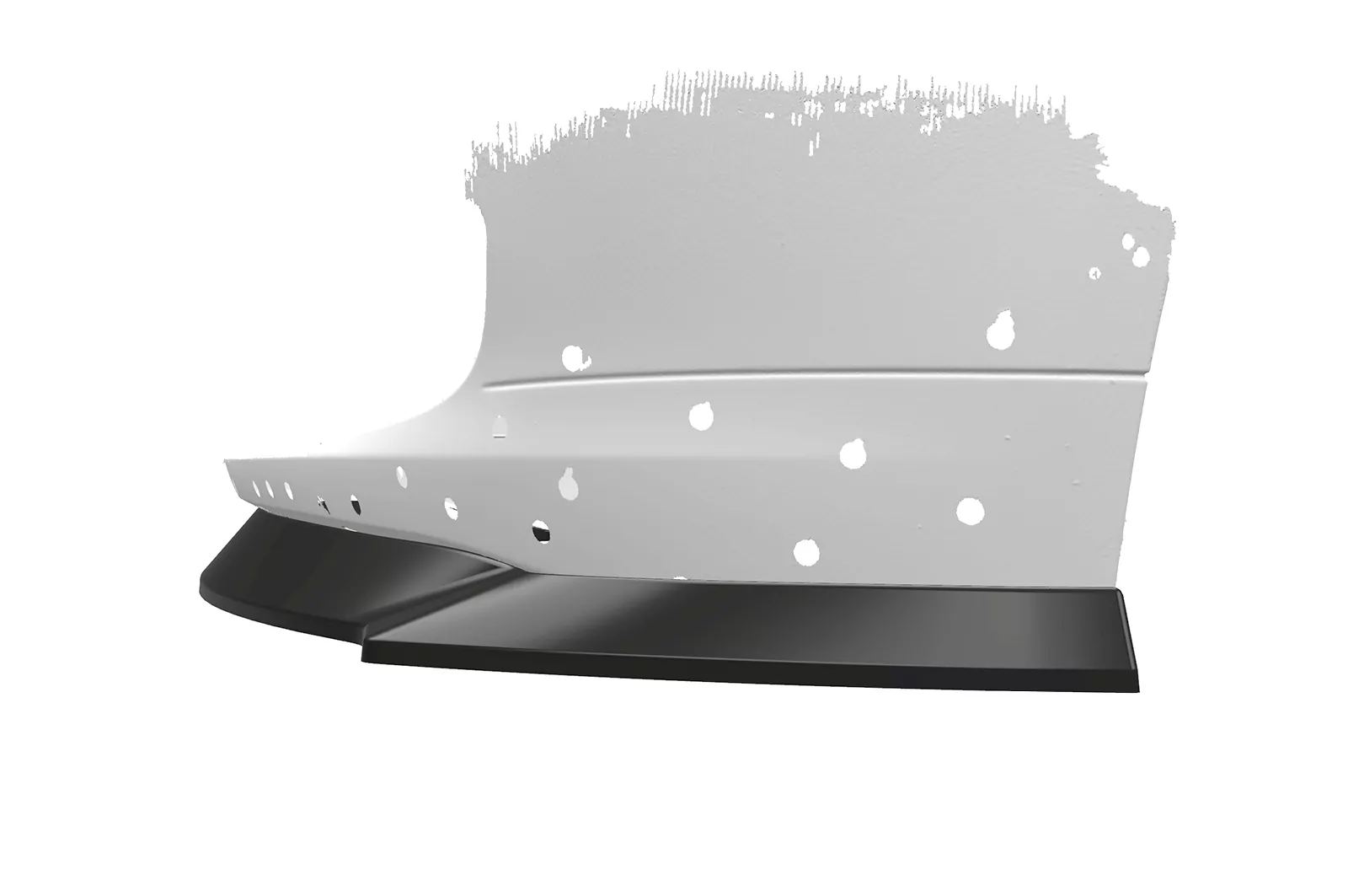 Cup-Spoilerlippe mit ABE für BMW 5er E60 / E61 Facelift CSL467-M Carbon Look (matt)