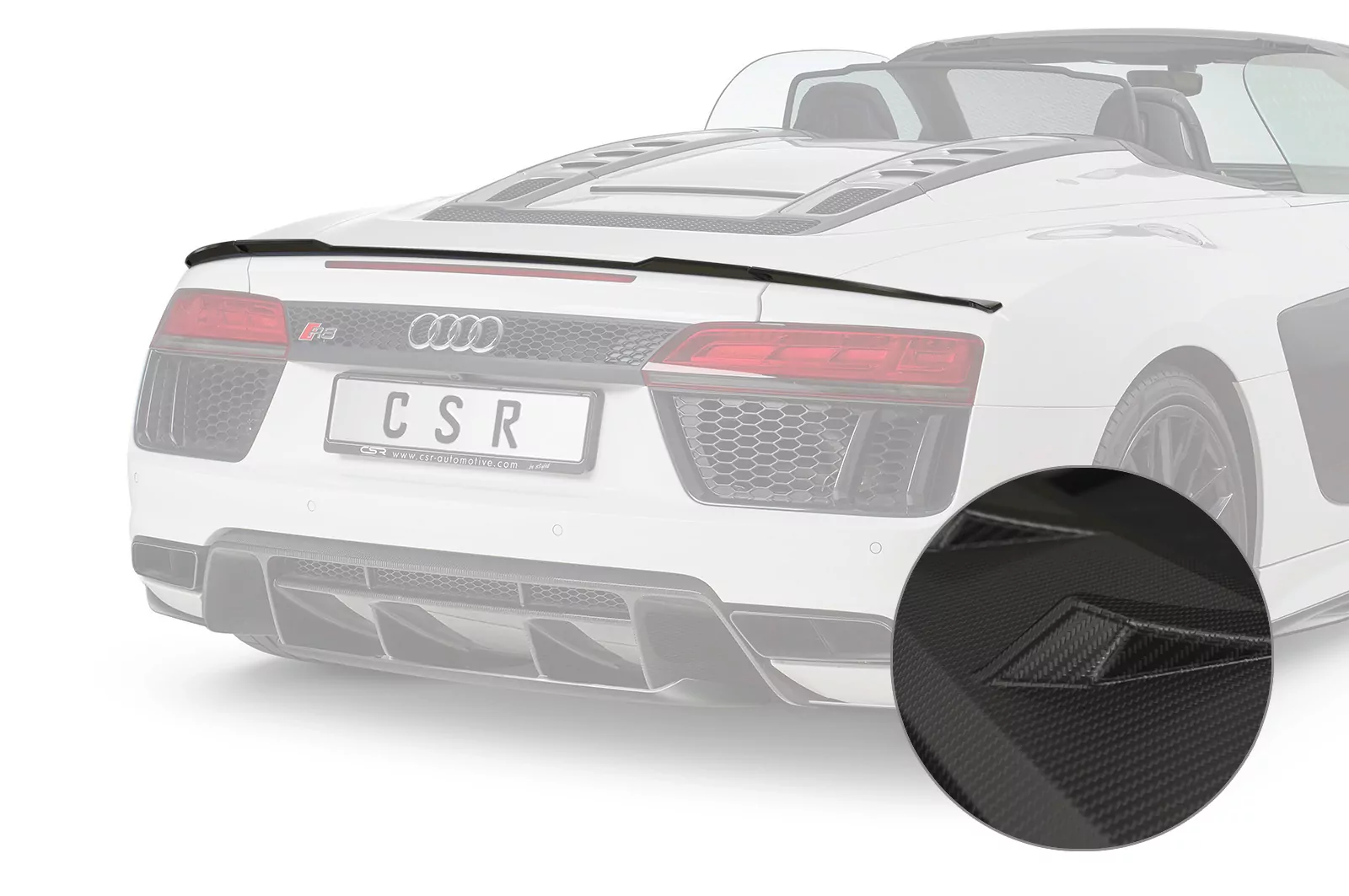 Heckflügel mit ABE für Audi R8 (4S) Spyder HF761-M Carbon Look (matt)