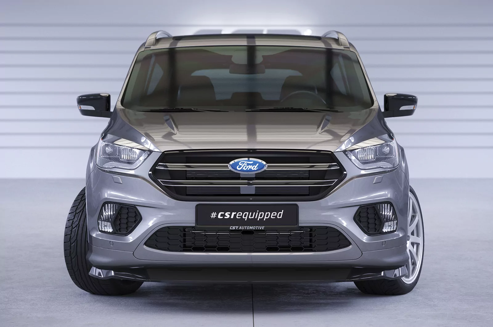 Cup-Spoilerlippe mit ABE für Ford Kuga 2 CSL507 Schwarz Strukturiert