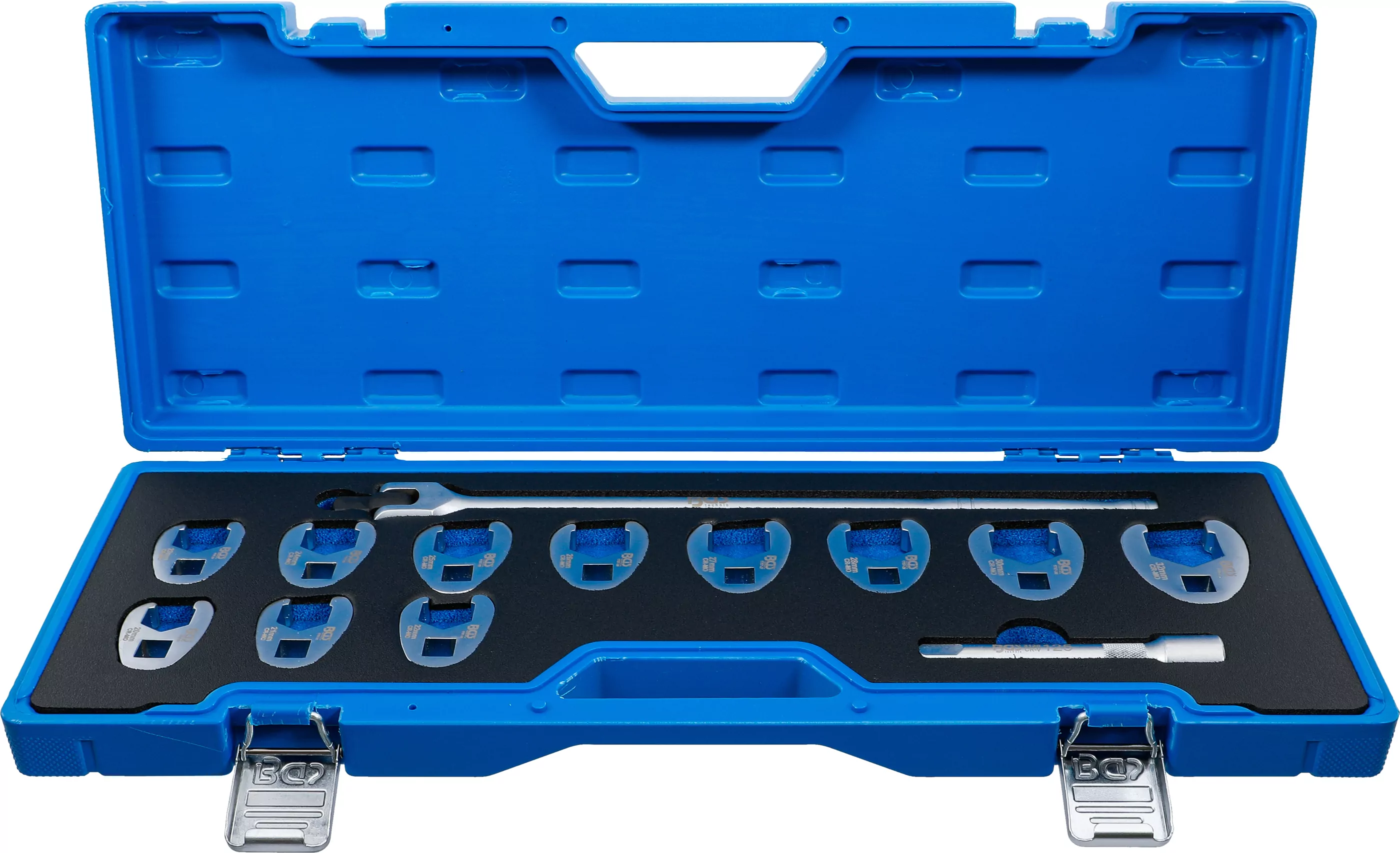 Hahnenfußschlüssel-Satz | Antrieb Innenvierkant 12,5 mm (1/2") | 12,5 mm (1/2") | SW 20 - 32 mm | 13-tlg.