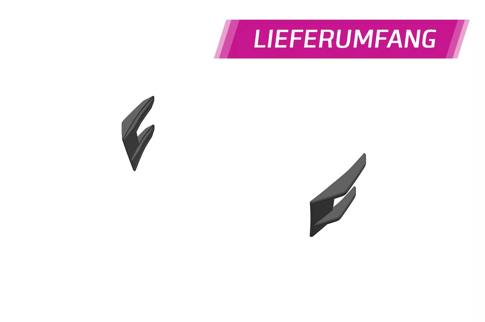 Performance Flaps für BMW 2er F22 / F23 (M-Paket, M2) FP027 Schwarz Strukturiert