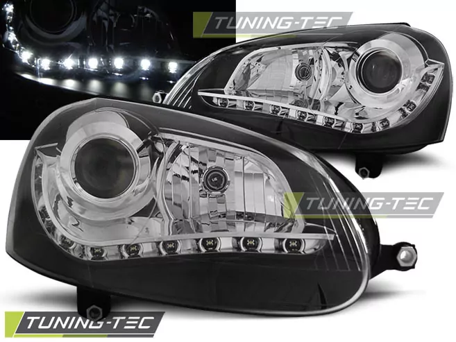 HEADLIGHTS DAYLIGHT BLACK fits VW GOLF 5