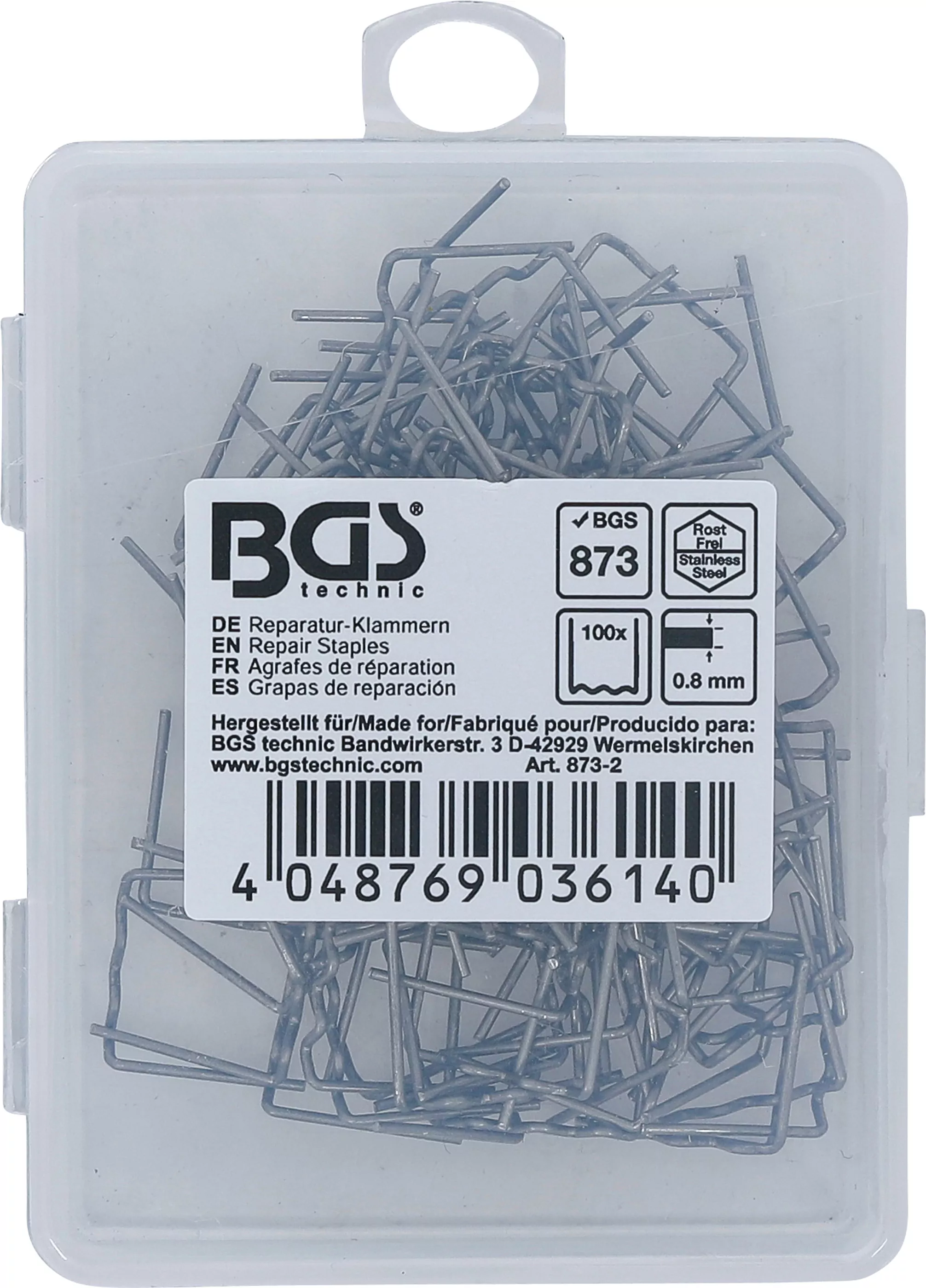 Reparatur-Klammern | U-Form | Ø 0,8 mm | 100-tlg.