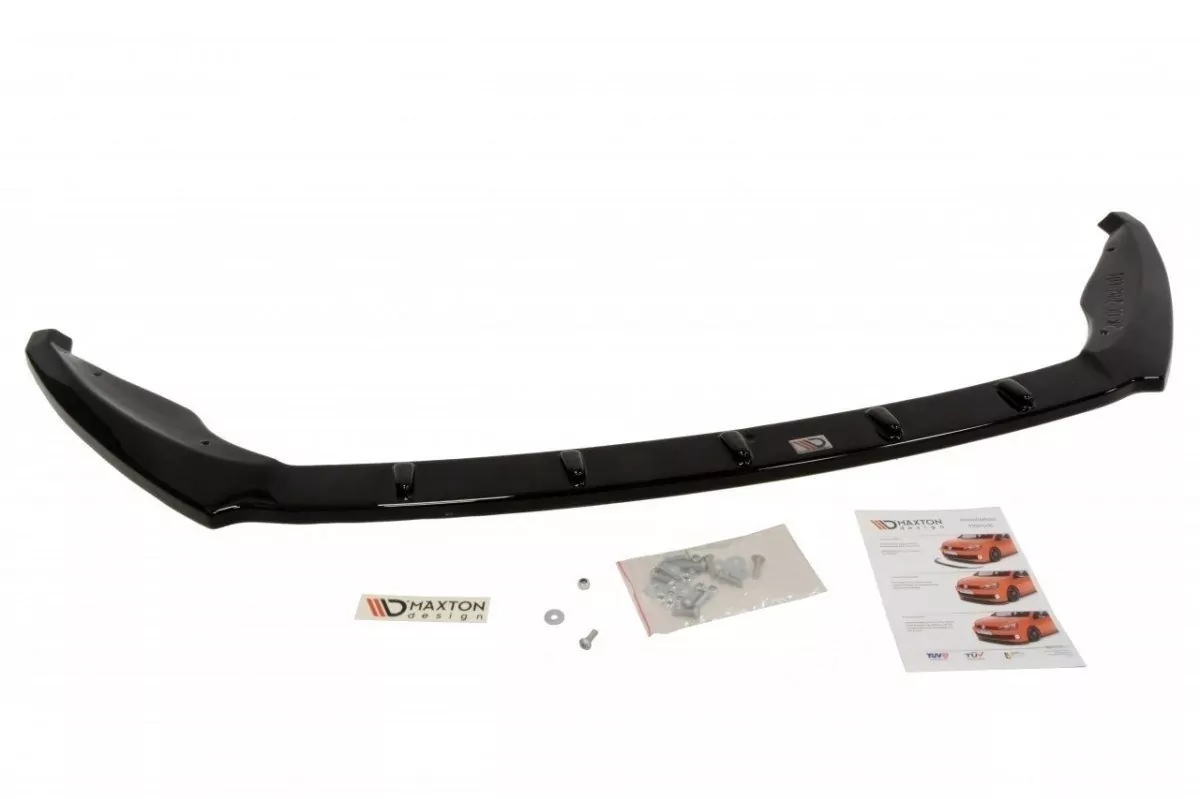 Front Ansatz V.1 Für Skoda Octavia RS Mk3 Schwarz Hochglanz