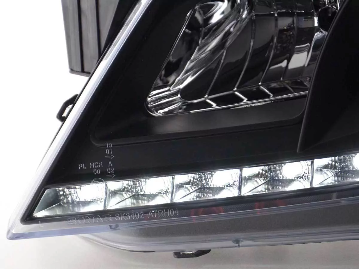 Scheinwerfer Set Daylight LED Tagfahrlicht Opel Astra H Bj. 2004-2009 schwarz