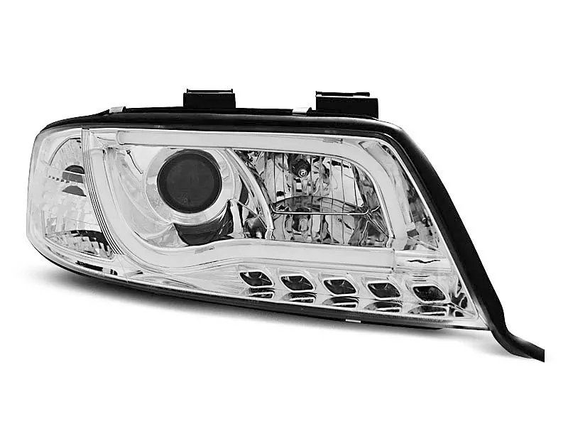 HEADLIGHTS TUBE LIGHT CHROME fits AUDI A6 05.97-05.01