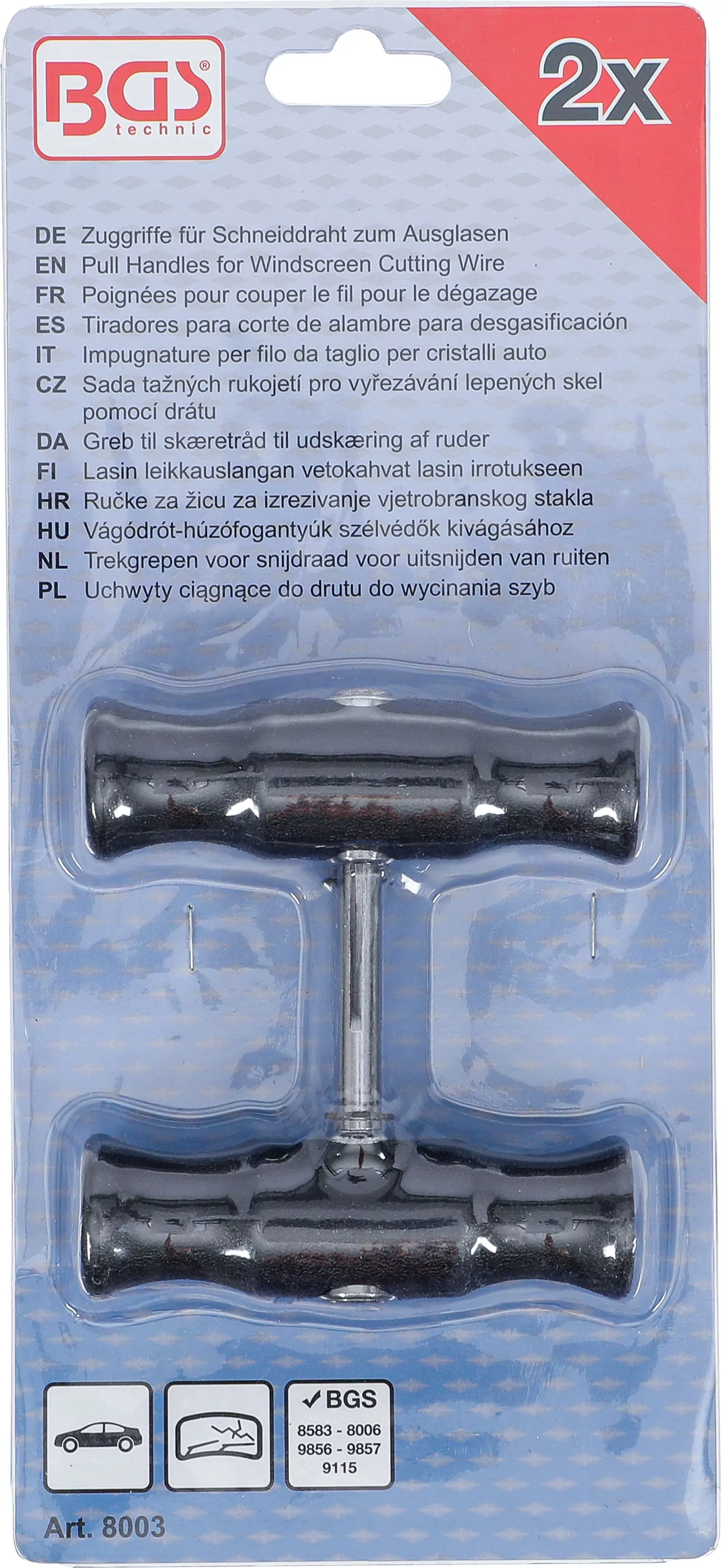 Zuggriffe für Schneiddraht zum Ausglasen | 2-tlg.