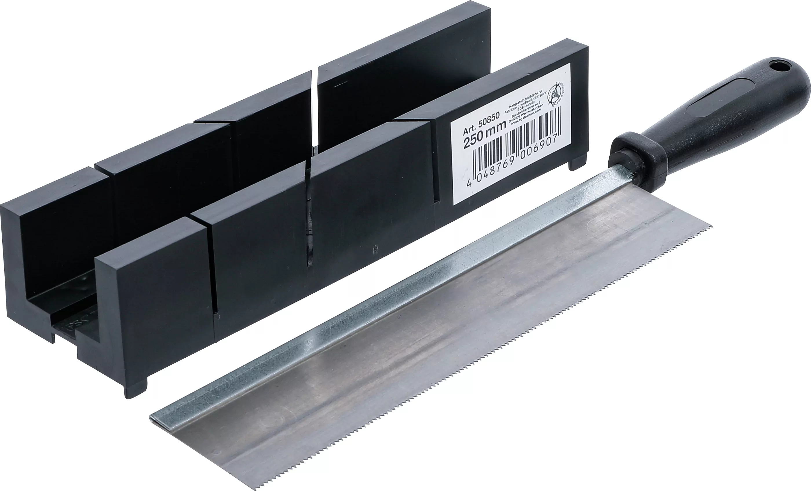 Kunststoff-Gehrungslade | 245 x 65 x 48 mm | mit Feinsäge