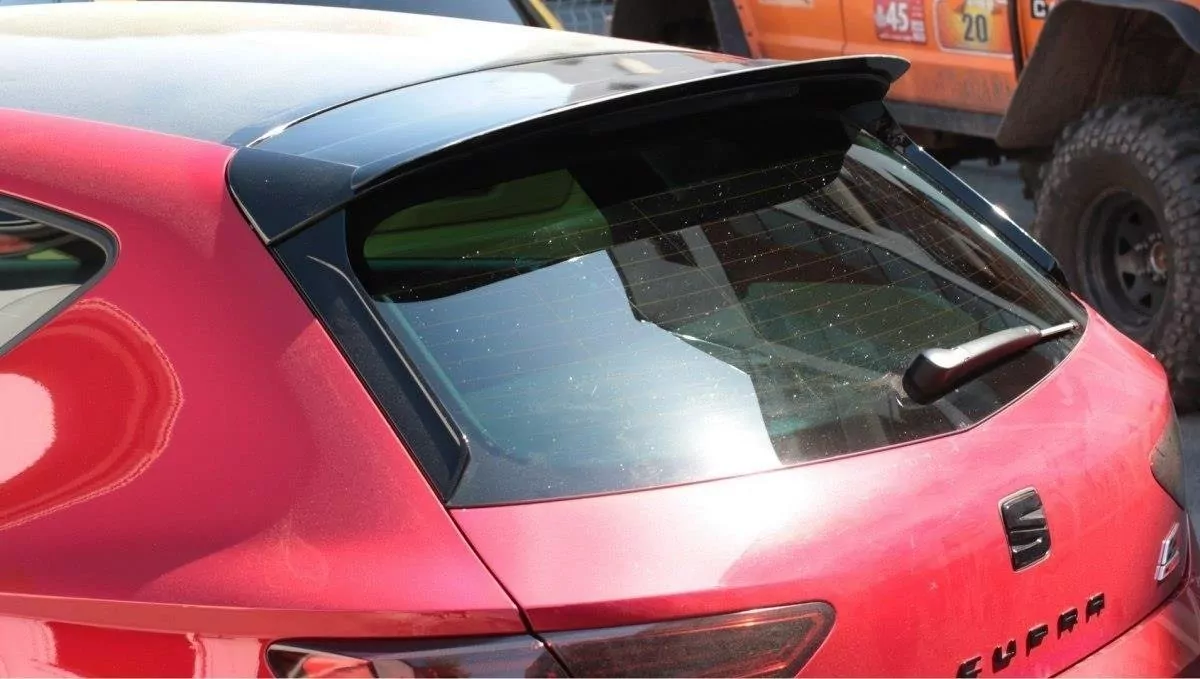 Spoiler CAP Passend Für Passend Für Seat Leon Mk3 Cupra FL Schwarz Hochglanz Schwarz Hochglanz