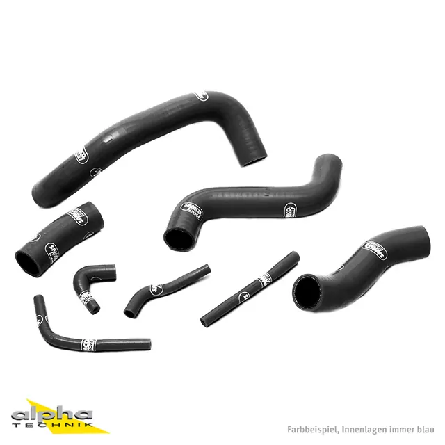 SAMCO SPORT Siliconschlauch Kit schwarz für Kawasaki ZRX1100 ZRX1200 ab Modelljahr 1997- nur für Fahrzeuge mit Vergaserenteisung