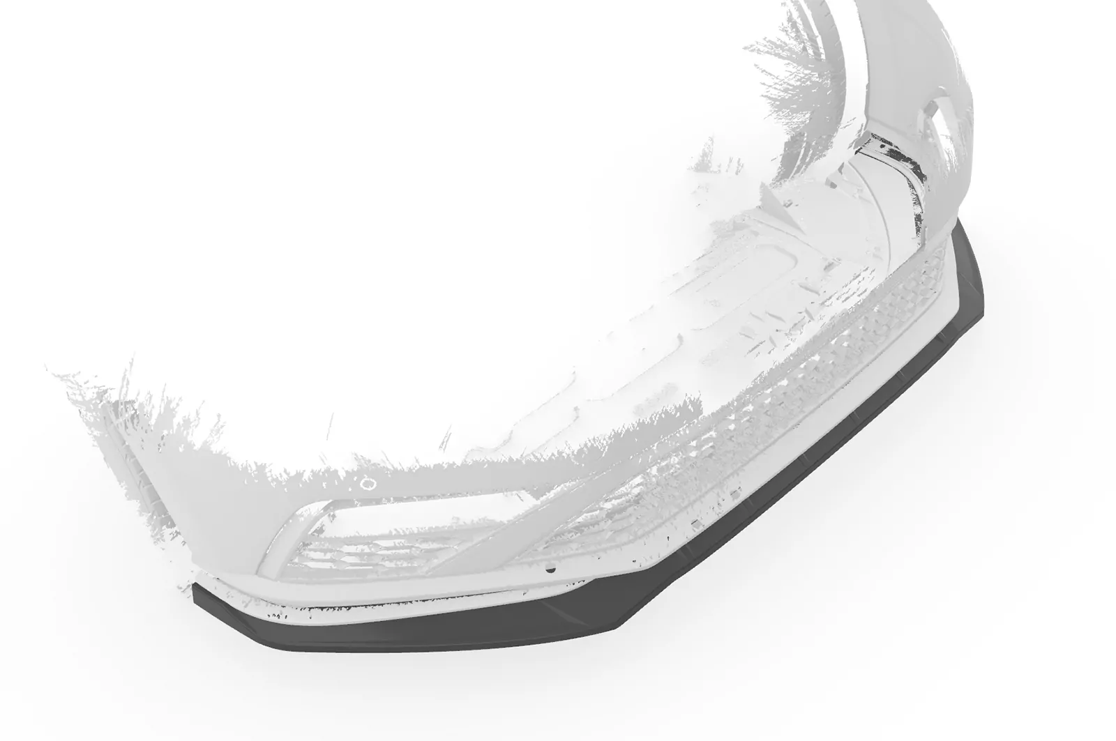 Cup-Spoilerlippe mit ABE für VW Polo 5 (Typ 6C) GTI CSL709 Schwarz Strukturiert