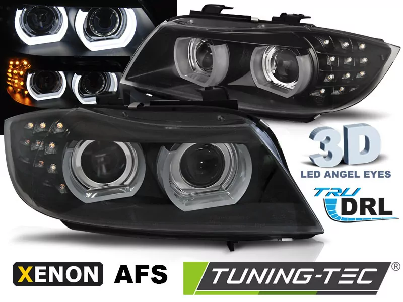 Xenon Headlights Led Drl Black Afs Fits Bmw E90/e91 09-11