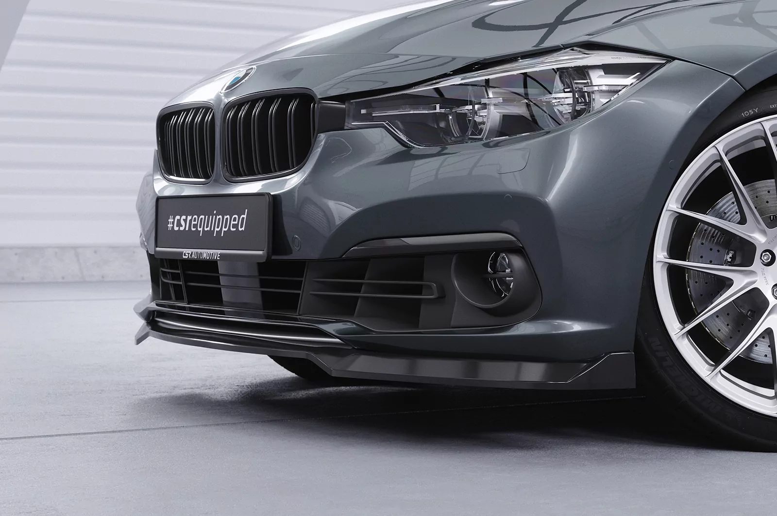 Cup-Spoilerlippe mit ABE für BMW 3er F30/F31 LCI CSL604 Schwarz Strukturiert