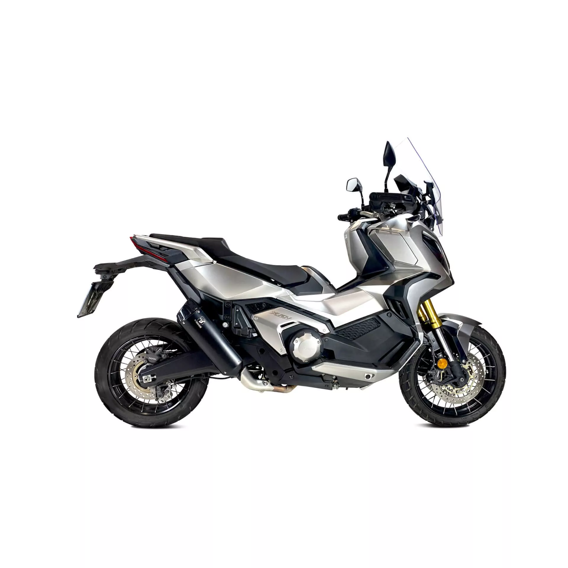 IXRACE Desert black Edelstahl-Endtopf für HONDA X-ADV 750, 17-20 (RC95), X-ADV 750, 21- (RH10) E-geprüft