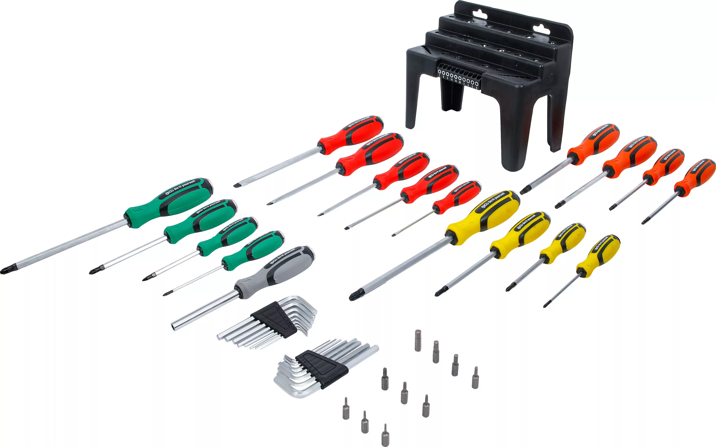 Schraubendreher-Satz | mit Bit-Sortiment | im Kunststoffständer | 44-tlg.