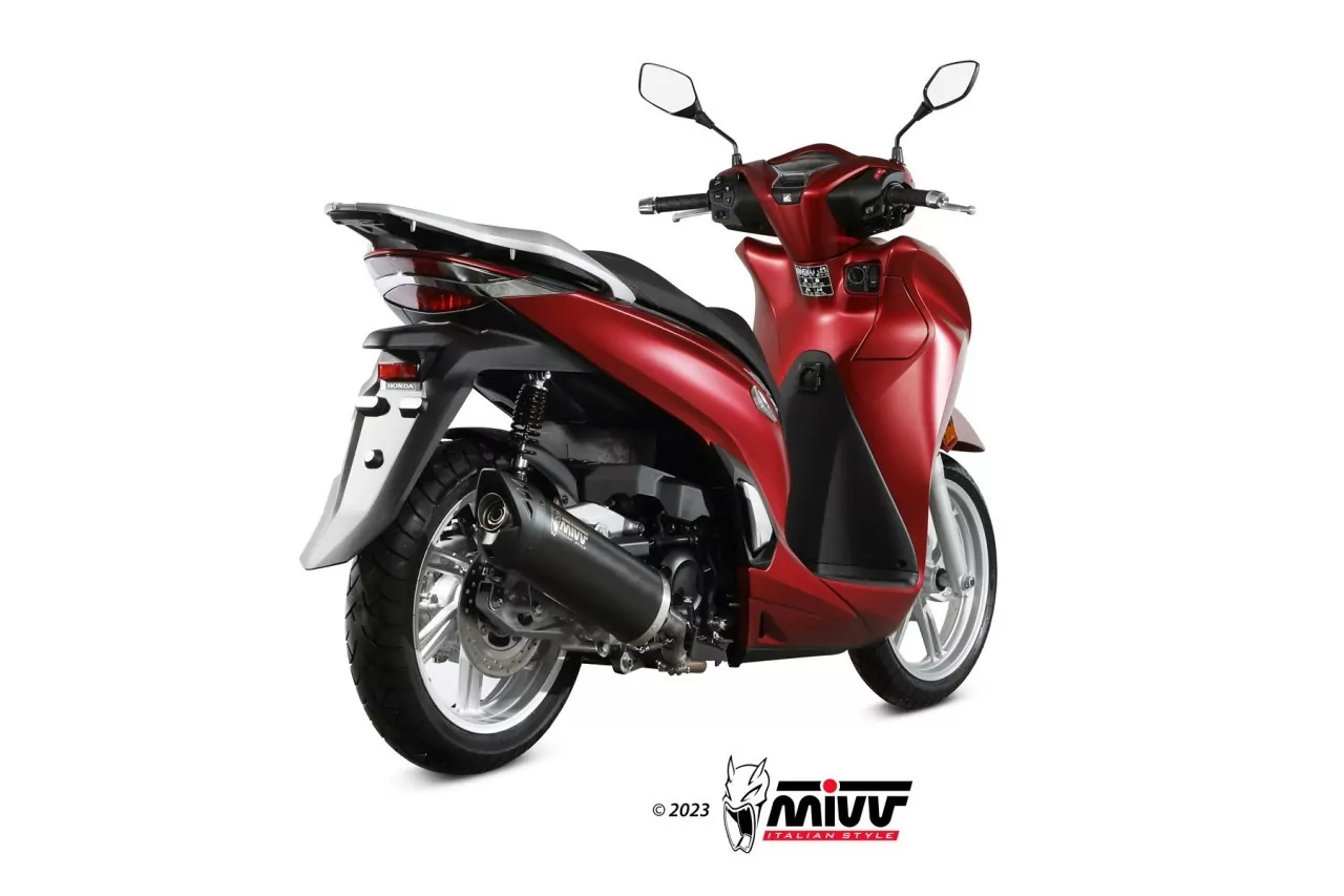 MIVV MOVER Edelstahl Schwarz Mit Kat HONDA ADV-SH-FORZA 350 22-24
