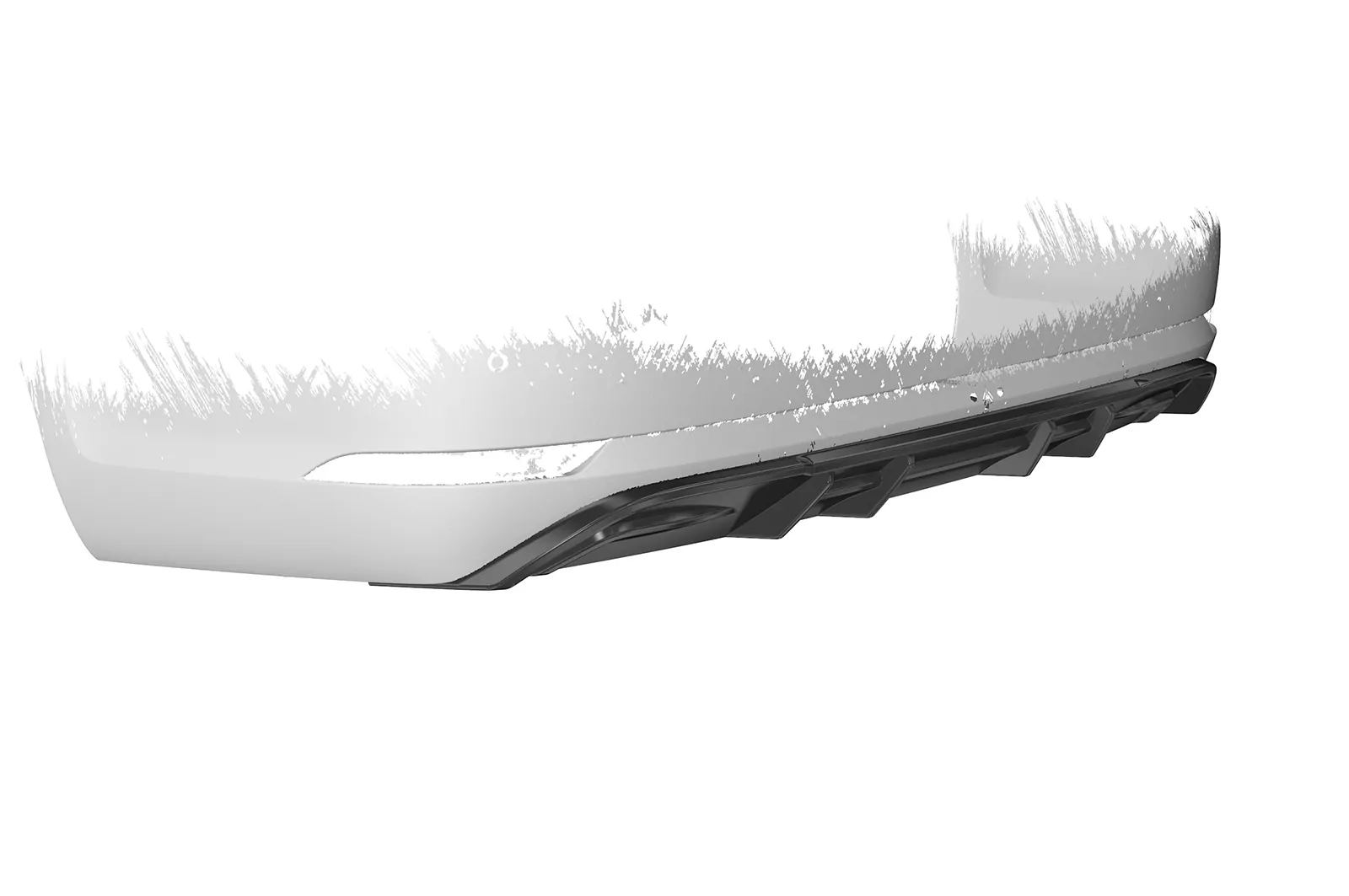 Heckansatz für VW Golf 7 Variant Basis HA292 Schwarz Strukturiert