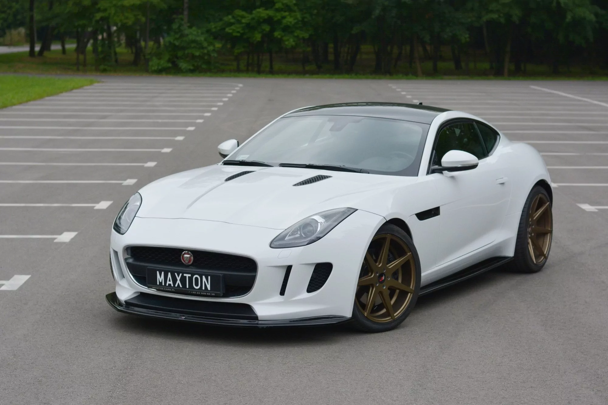 Front Ansatz Passend Für V.1 Passend Für JAGUAR F-TYPE Schwarz Hochglanz Schwarz Hochglanz