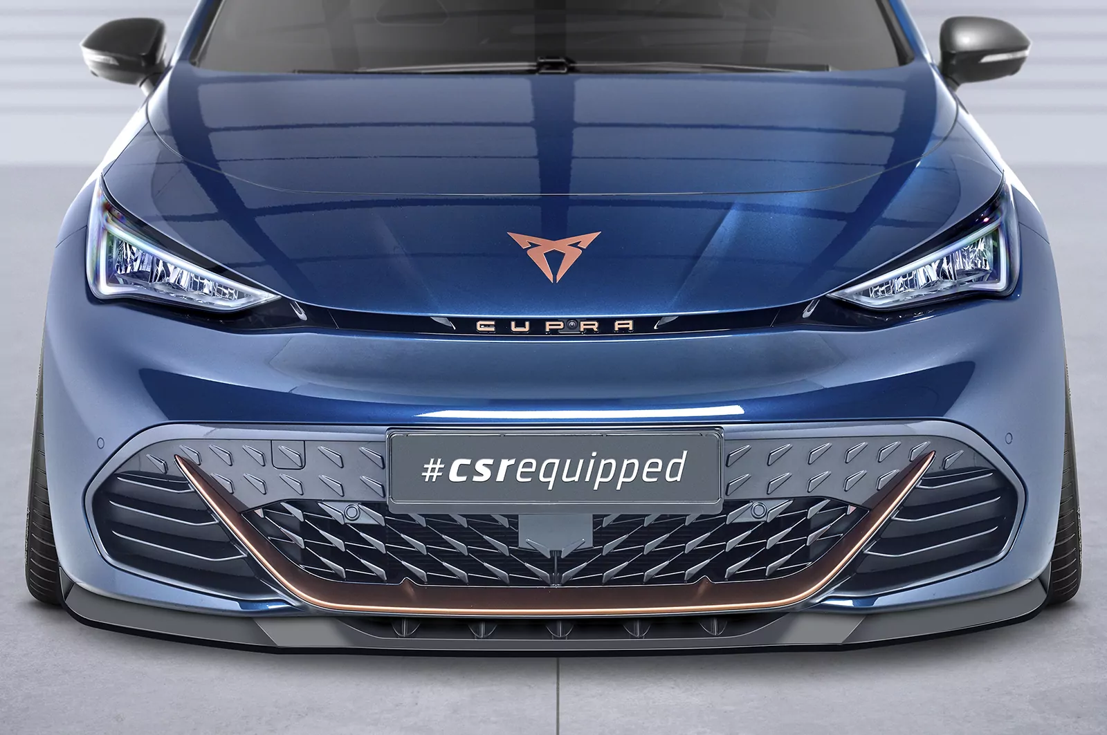 Cup-Spoilerlippe mit ABE für Cupra Born CSL645 Schwarz Strukturiert