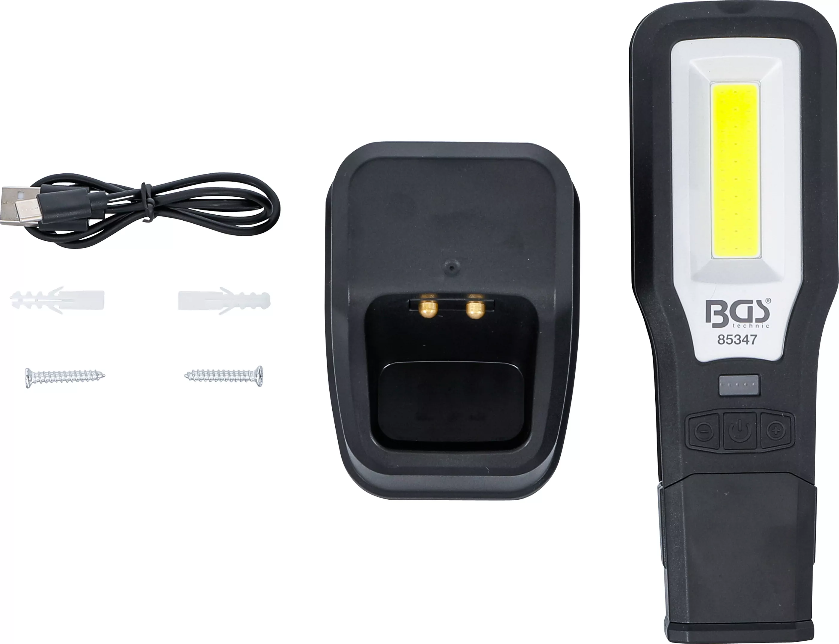 COB-LED Arbeits-Leuchte | klappbar | mit Ladestation