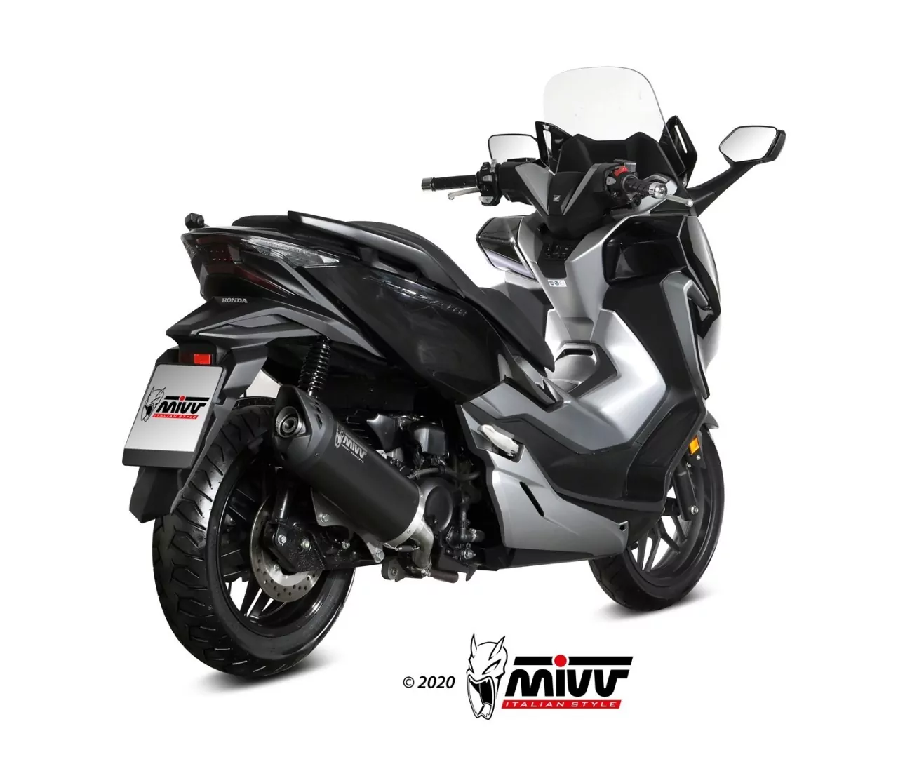 MIVV MOVER Edelstahl Schwarz Inkl. Kat HONDA FORZA 300 2018 > 2020