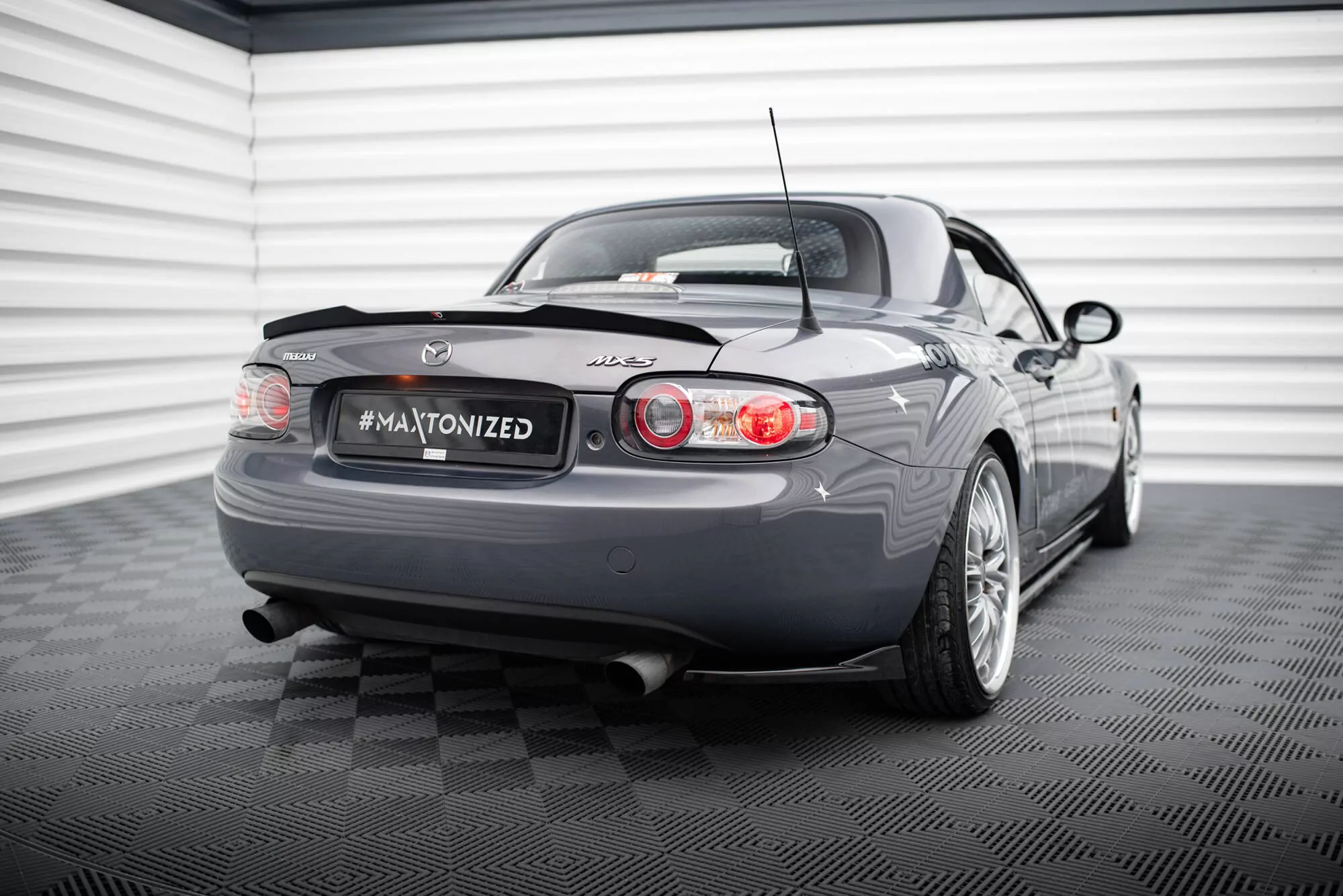 Spoiler CAP Für Mazda MX5 Hardtop NC (Mk3) Schwarz Hochglanz
