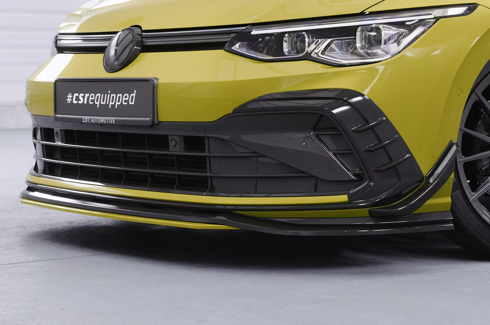 Cup-Spoilerlippe mit ABE für VW Golf 8 GTI, GTD, GTE, R-Line CSL429 Strukturiert (schwarz matt)