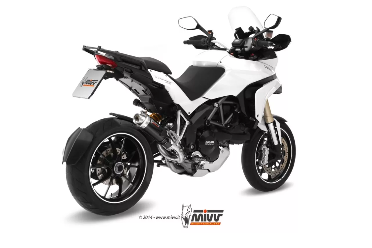 MIVV GP Edelstahl Schwarz Ducati Multistrada 1200 ´10/14