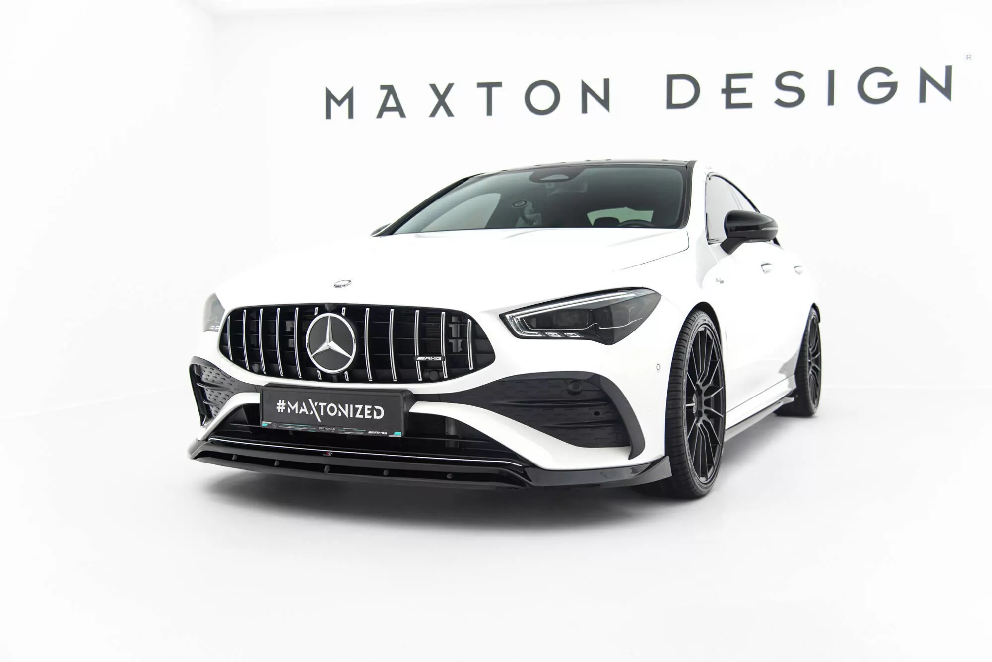 Front Ansatz Für Mercedes-AMG CLA 35 Coupe / Shooting Brake C118 Facelift / X118 Facelift Schwarz Hochglanz