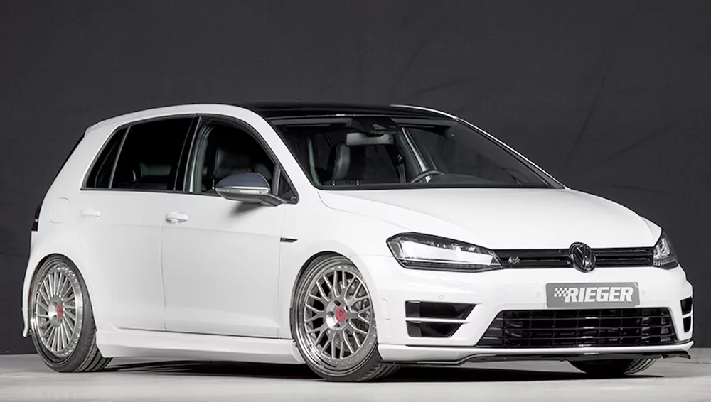 Rieger Spoilerschwert nur für R / R-Line für VW Golf 7 R | 5-tür. 12.13-12.16 (bis Facelift) für orig. Frontschürze