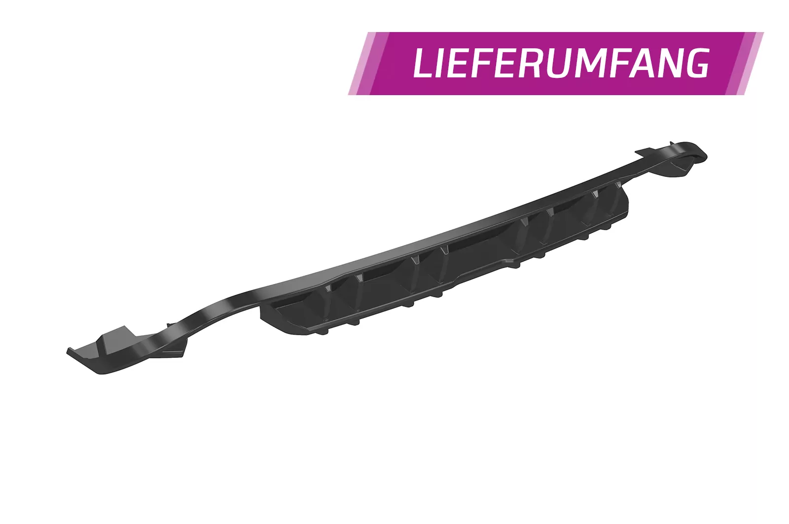 Heckansatz für Hyundai I30 (PD) N HA465 Schwarz Strukturiert