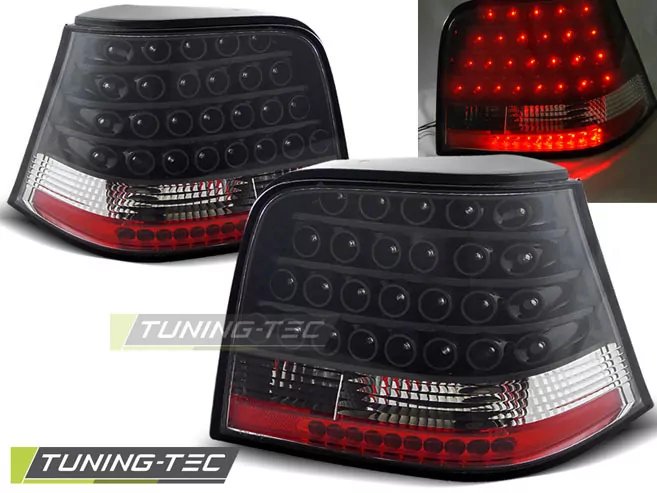 Led Tail Lights Black Fits Vw Golf 4 09.97-09.03