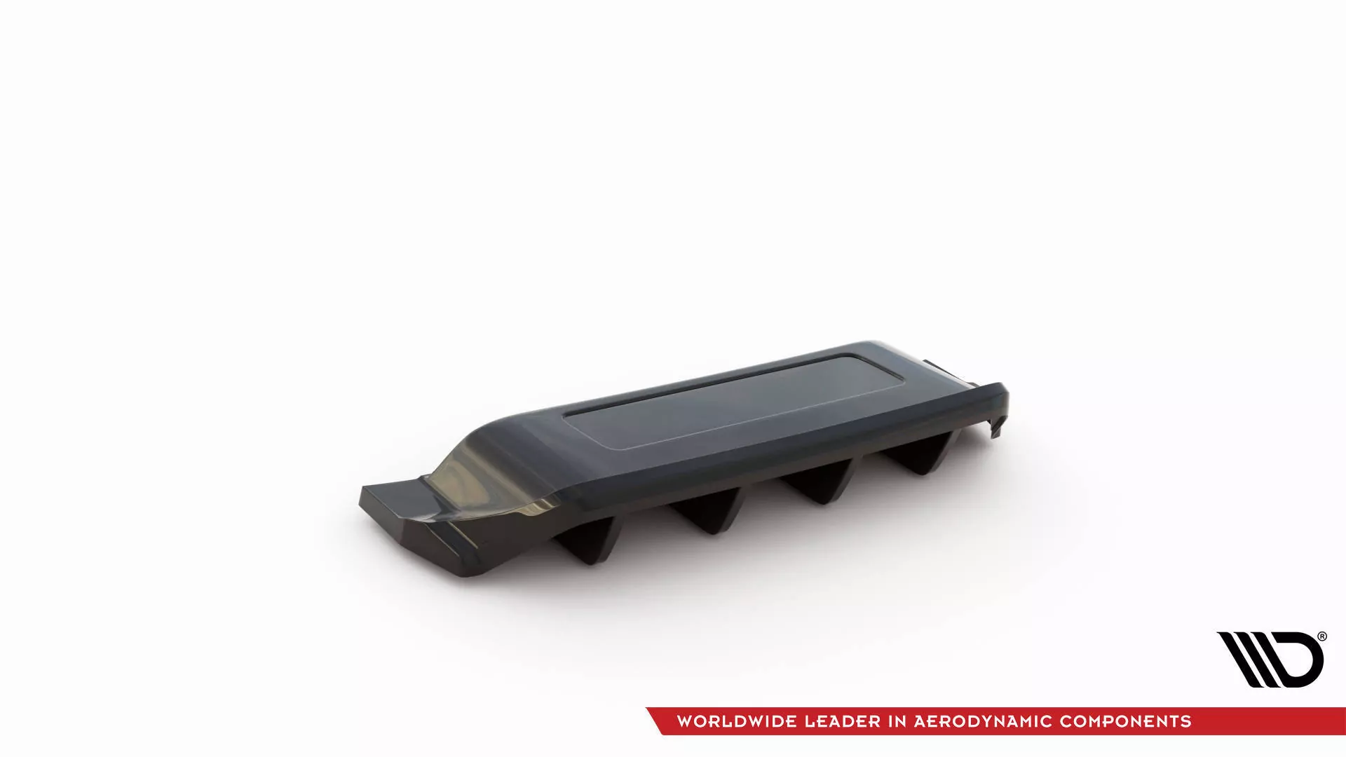 Hinten Splitter (mit Einem Vertikalem Balken) Volkswagen T-Roc R / R-Line Mk1 Facelift Schwarz Hochglanz