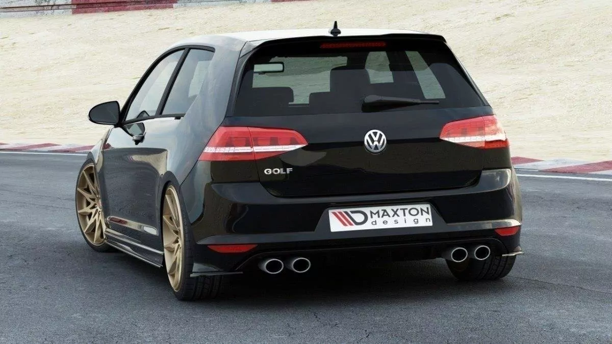 Heck Ansatz Flaps Diffusor Passend Für Diffusor Passend Für VW GOLF 7 R Schwarz Hochglanz Schwarz Hochglanz