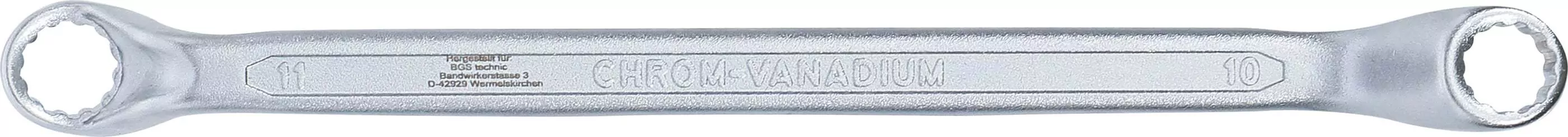 Doppel-Ringschlüssel | tief gekröpft | SW 10 x 11 mm